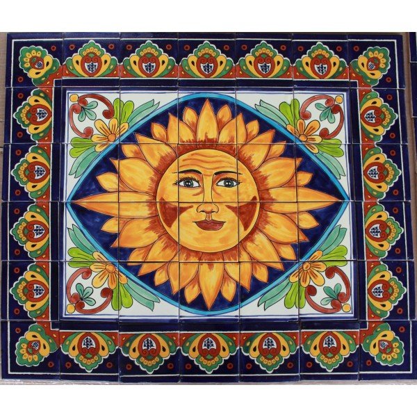Mexican Talavera Mural Sunshine 1